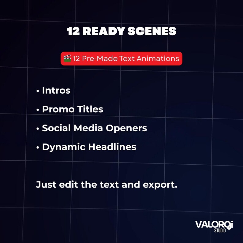 Promoting Text Premiere Pro Text Animation Pack | 4K Titles, 12 Scenes, Color Control ...
