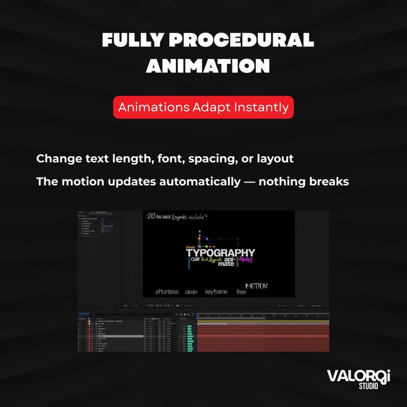 Adapt Software Animation Kinetic Typography Maker 3D for After Effects | No Keyframes Text ...