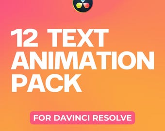 Animazione di testo v1.0 per DaVinci Resolve 18+ / Modello di titoli animati 4K (senza plugin)