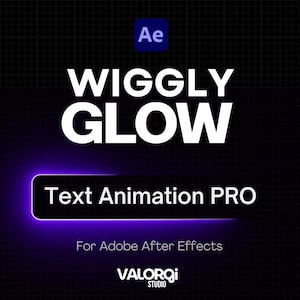 Wiggly Glow tekstanimatie PRO | Sjabloon neoneffecten voor After Effects