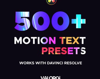 Oltre 500 preset di testo animato per DaVinci Resolve / Animate Any Text / Pacchetto di animazione tipografica