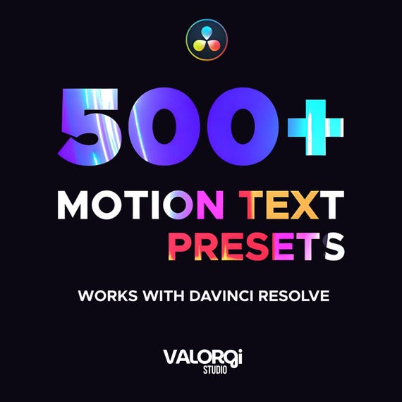 500+ Motion Text Presets for DaVinci Resolve | Animate Any Text | Typography Animation Pack