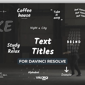 Animering av texttitlar för DaVinci Resolve | Kinetic Typography Pack | Videotextanimationer
