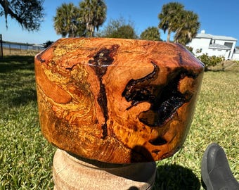 Handmade In USA Oak Burl, Rustic Natural Edged, Pure Burl