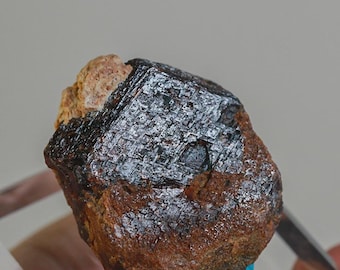 55 g naturalnego granatu | Wzór Atlantydy | okaz minerału | 100% surowy kamień | wolna zasada