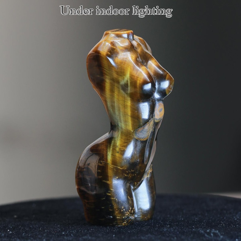 Tiger Eye Sleeping Cat、statue: Natural Stone,Decor Hand Carved ,chakra image 12