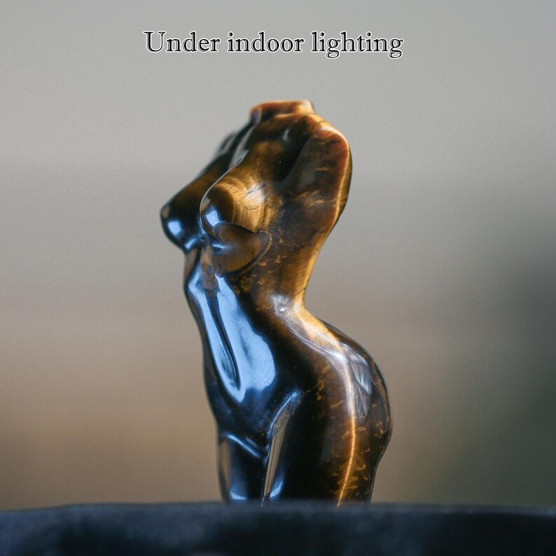 Tiger Eye Sleeping Cat、statue: Natural Stone,Decor Hand Carved ,chakra female model