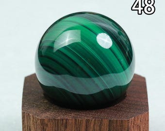 Naturalna kula malachitowa klasy AAA i AA: uzdrawiająca dekoracja kryształowa (33 mm), czakra serca, Anahata