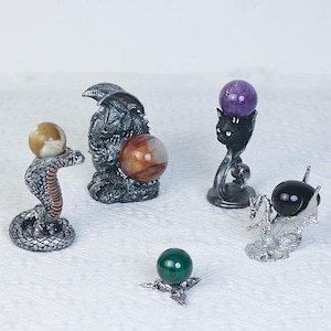 Crystal Ball Stand,quartz holder,sphere base,home decor,Animal shaped base, Dragon