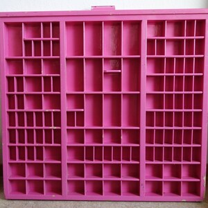 Setzkasten alt rosa gebraucht ca. 66 x 60 x 5cm shabby chic Holzsetzkasten