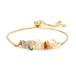 Citrine Crystal Chip Bracelet – Natural Gemstone Jewelry for Joy, Abundance & Positive Energy – Handmade Healing Gift