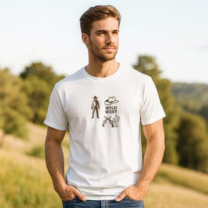 Cowboy Western  T-Shirt, Rodeo Tee Wild West Shirt Southwest Tee Cowboy Graphic Tee Western Tee