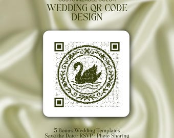 Wedding QR Code Design with RSVP, Share the Love and Welcome Templates | Digital Download