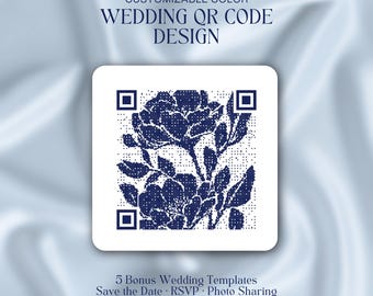 Wedding QR Code Design with RSVP, Share the Love and Welcome Templates | Digital Download