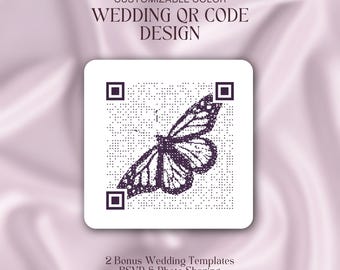 Wedding QR Code Design with RSVP, Share the Love and Welcome Templates | Digital Download