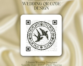 Wedding QR Code Design with RSVP, Share the Love and Welcome Templates | Digital Download