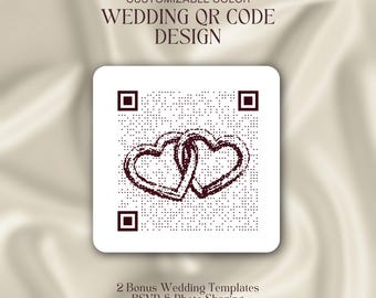 Wedding QR Code Design with RSVP, Share the Love and Welcome Templates | Digital Download