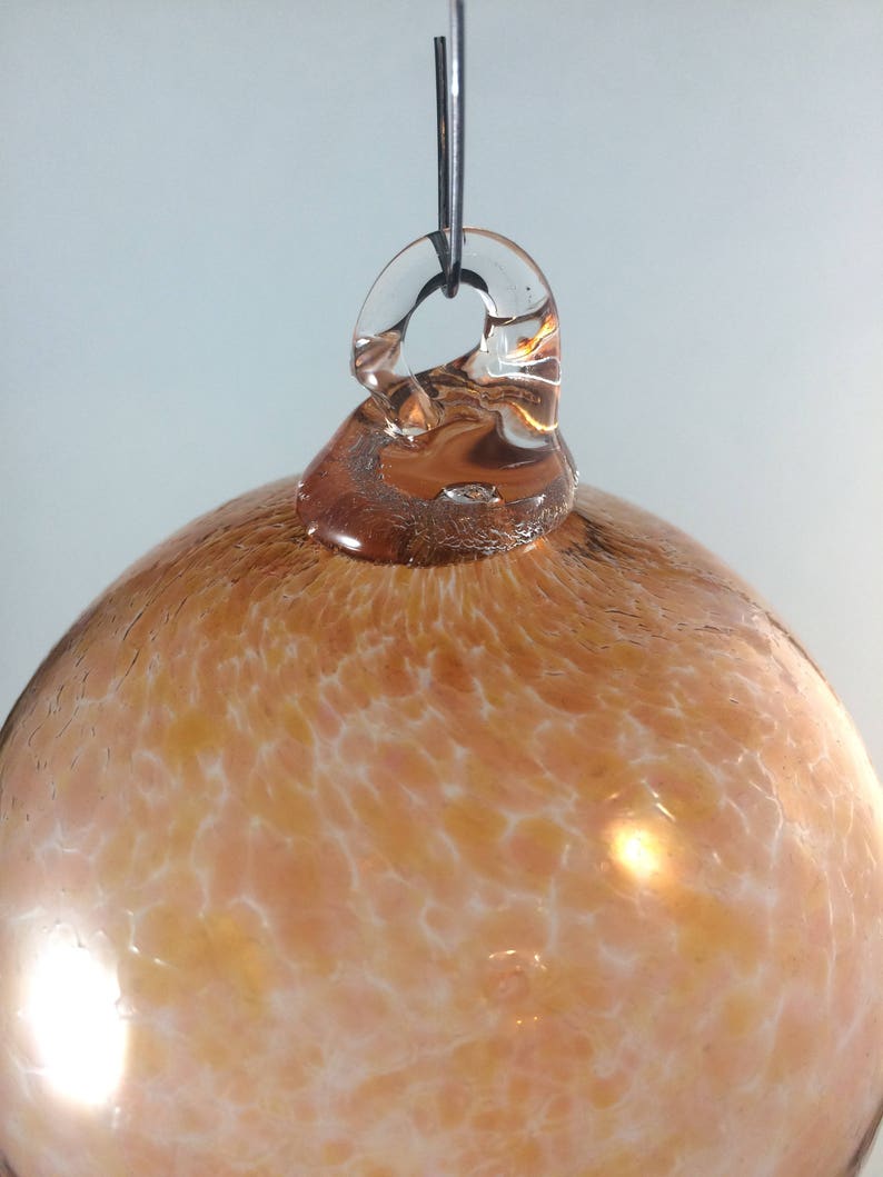 Apricot Hand Blown Glass Ornament