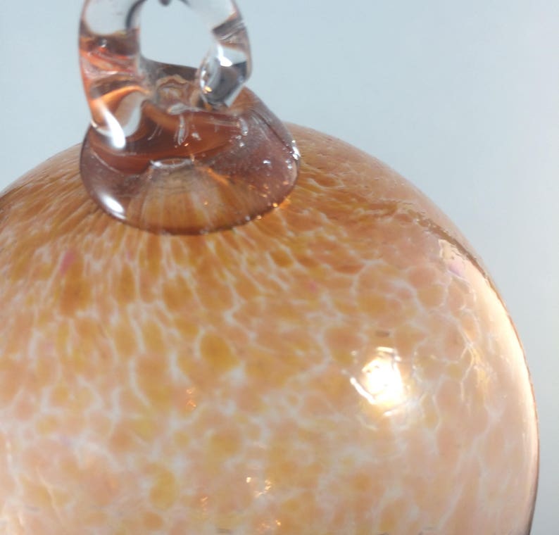 Apricot Hand Blown Glass Ornament