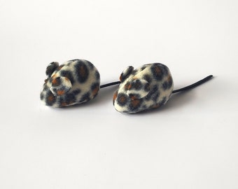 Little Cheetah Print Fleece Catnip Mouse