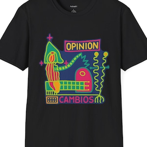 Neon Opinion T-Shirt, Acid colors tee, Psychedelic Emotional Art, Ibiza Style Shirt, Retro design