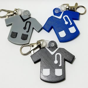 Healthcare Hero Scrub Charm Set (3-Pack): Nurse, Doctor, Vet Keychain