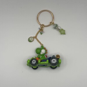 Yoshi Hot Wheels Mario Cart Keychain •  Universal, Nintindo Bag Charm