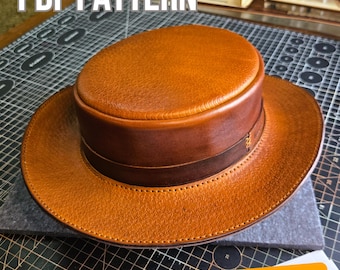 Leather Hat PDF Pattern | DIY Leathercraft Template | Instant Download