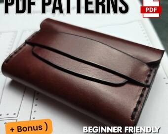 Leather Cardholder PDF Pattern | Minimalist Wallet Template | DIY | Beginner Friendly | Instant Download