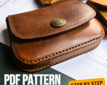 Mini Leather Cardholder Wallet PDF Pattern | Coin & Cash Pouch | Beginner Friendly