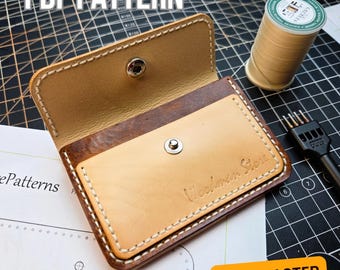 Mini Leather Wallet PDF Pattern | Minimalist Card Holder | Small Wallet Template | Instant Download