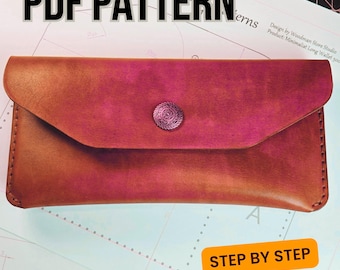 Minimalist Leather Wallet PDF Pattern | 2 Card Slots, Cash Compartment (Digital Download)