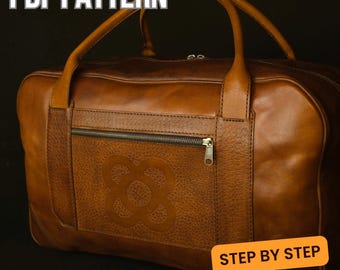 Leather Travel Bag Pattern – Hand Luggage PDF Template for Leathercraft