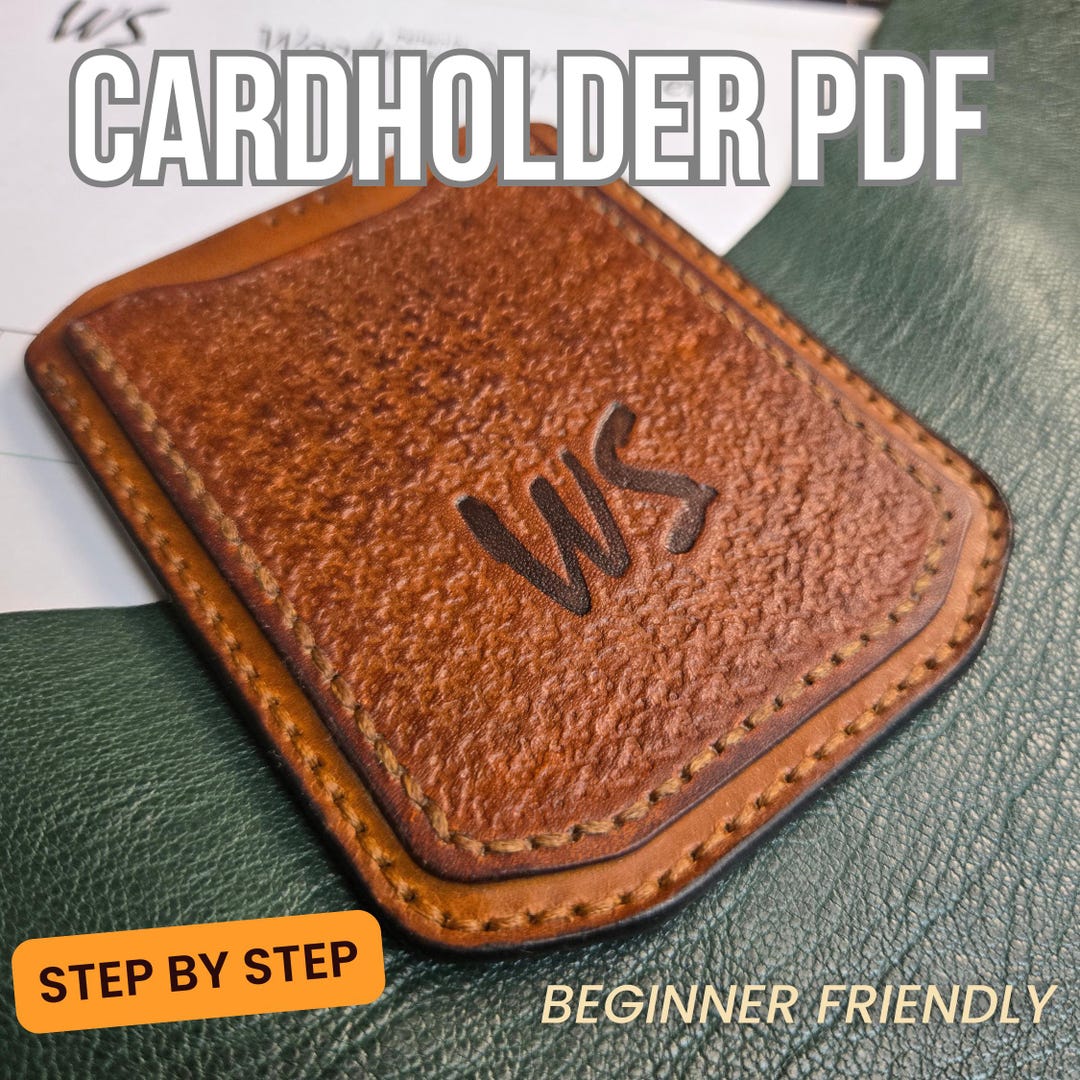 Leather Card Holder PDF Pattern, DIY Wallet, Beginner Friendly A4 ...