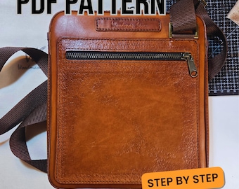 Ledertasche PDF Schnittmuster: Shouider Bag (25 x 22 cm)