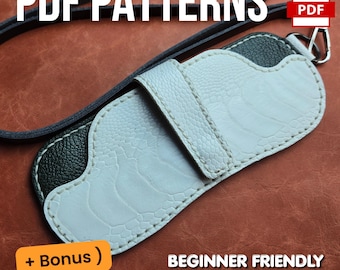 Glasses Case PDF Pattern | Leather Sunglasses Holder Template | Beginner Friendly DIY Leathercraft Pattern