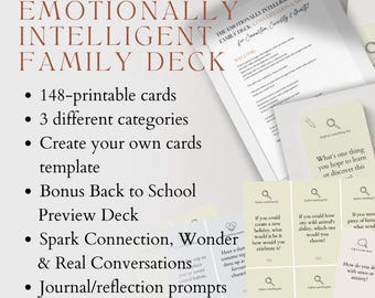 Emotionally Intelligent Family Conversation Cards: 140+ Printable Prompts
