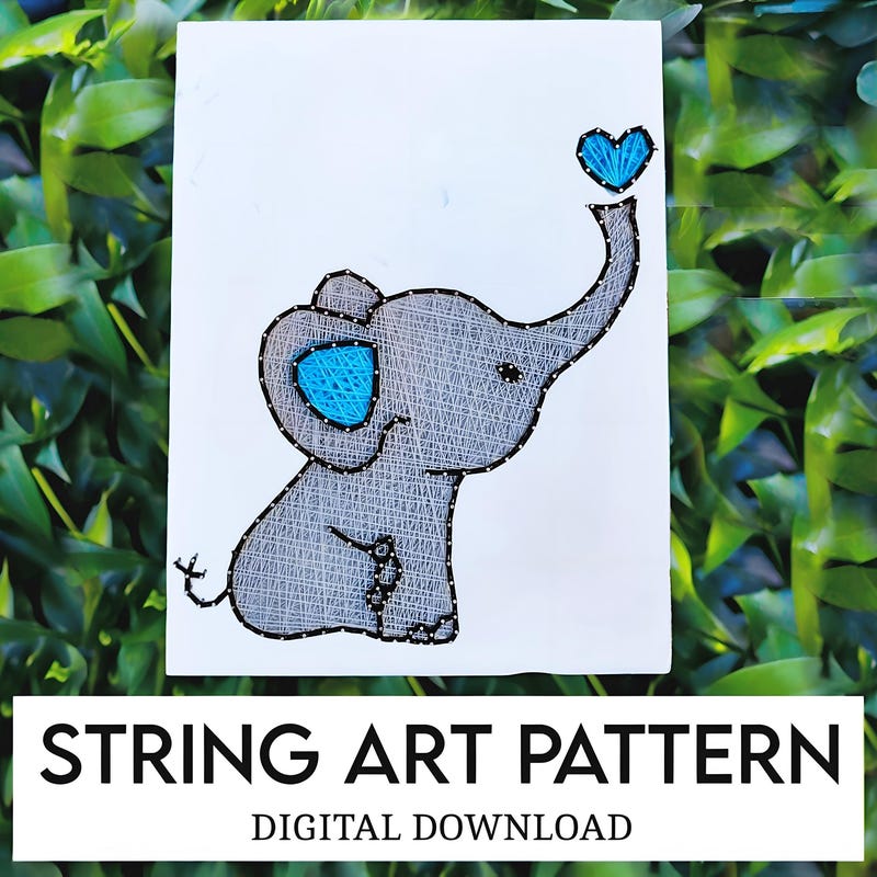 Elephant String Art - Etsy UK
