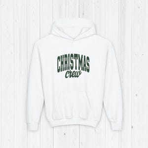 Youth Christmas Crew Hoodie, Cozy Holiday Sweatshirt, Christmas Gift for Kids, Warm Winter Apparel, Festive Sweatshirt for Youth