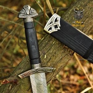 Handcrafted Viking Sword by King Ragnar Sword with Scabbard Authentic Norse Replica for Collectors
