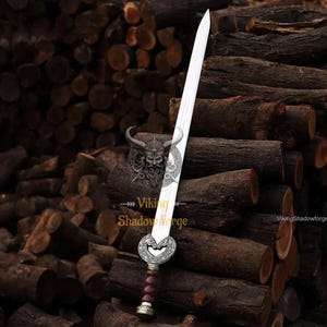 Handmade Herugrim King Théoden Sword, Carbon steel Blade with Leather-Wrapped Christmas present, Gift for Him, boyfriend gift, Birthday gift