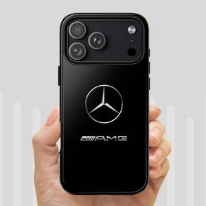 Mercedes AMG Original Logo Phone Case, F1 Formula 1 Car Racing Merch, Tough Cover iPhone 17 16 15 14 13 12 11 Pro Max Air, Samsung S25 S24