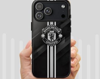 Manchester United mobilskal, Man U fotbollsfanskal, tufft skal, present, iPhone 17 16 15 14 Pro Max Air, Samsung S26 25 Google Pixel