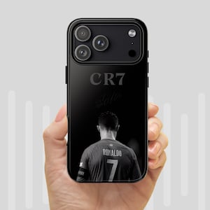 Capa para celular Ronaldo, Capa para celular de futebol, Cristiano Ronaldo CR7 Futebol, Capa resistente para iPhone 17 16 15 14 13 12 11 Pro Max Air, Samsung S25 S24