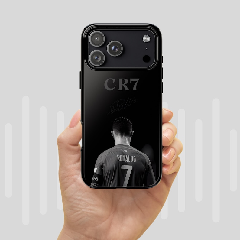 Ronaldo-Handyhülle, Fußball-Handyhülle, Cristiano Ronaldo CR7 Fußball, Robuste Hülle für iPhone 18, 17, 16, 15, 14, 13, 12 Pro Max, Air, Samsung S25, S24 Bild 1