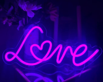 LED-licht neonreclame LOVE – Romantische kamerdecoratie, valentijnscadeau, bruiloft muurkunst