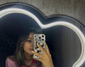 Neonreclame wolkenspiegel – Handgemaakt led-acrylmuurdecor (18 x 10 inch)