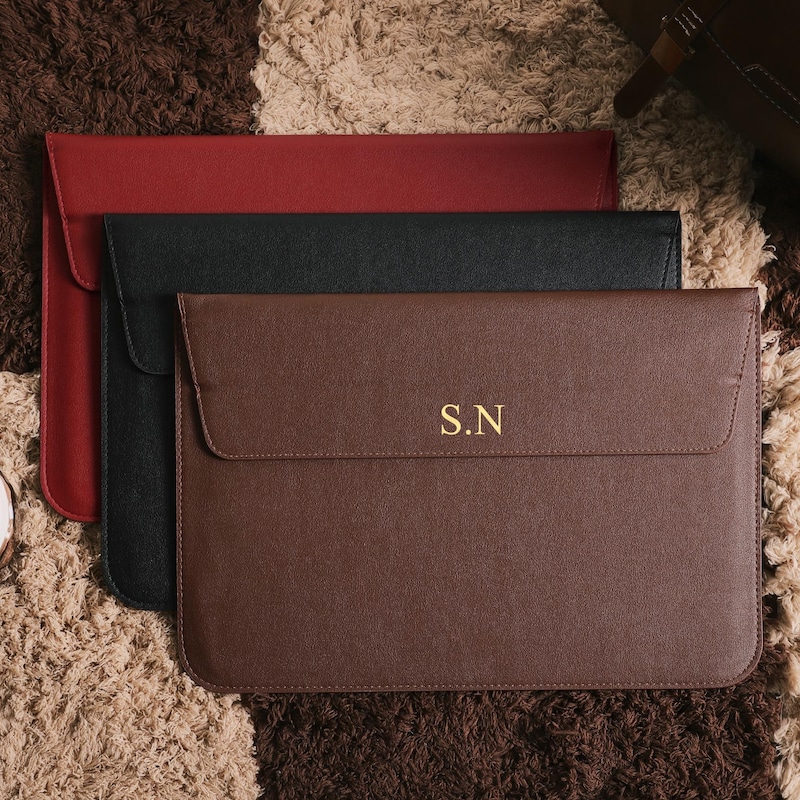 Pebbled Leather Laptop - Etsy