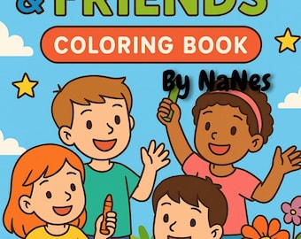 Kids Coloring Book: Fun & Friends, 15 Printable Pages (A4 PDF Download)