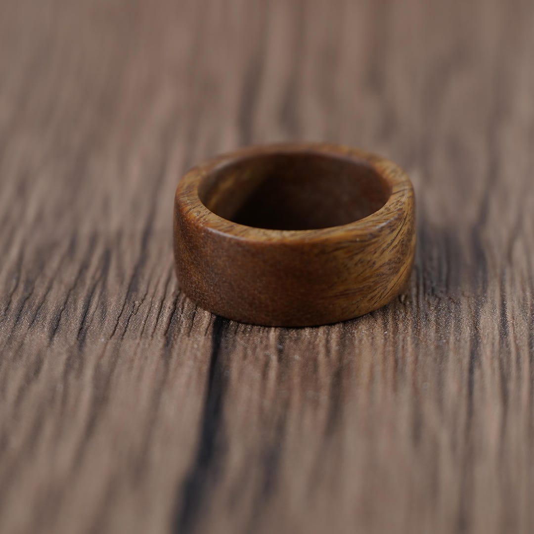 Wood Promise Rings Handmade Green Sandalwood Promise Ring With Wooden Box, Custom Wood ...